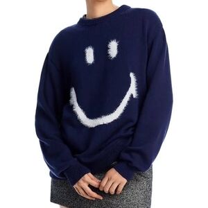 $385 NWT JOSHUA SANDERS Crewneck Smiley Logo Knit Crew Small